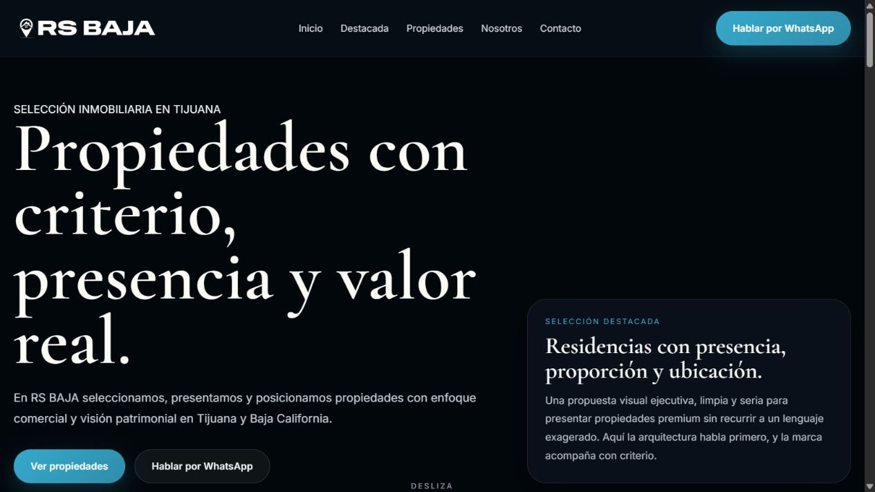Portada del sitio RS Baja
